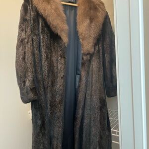 Long Warm Adolfo Mink Fur Coat